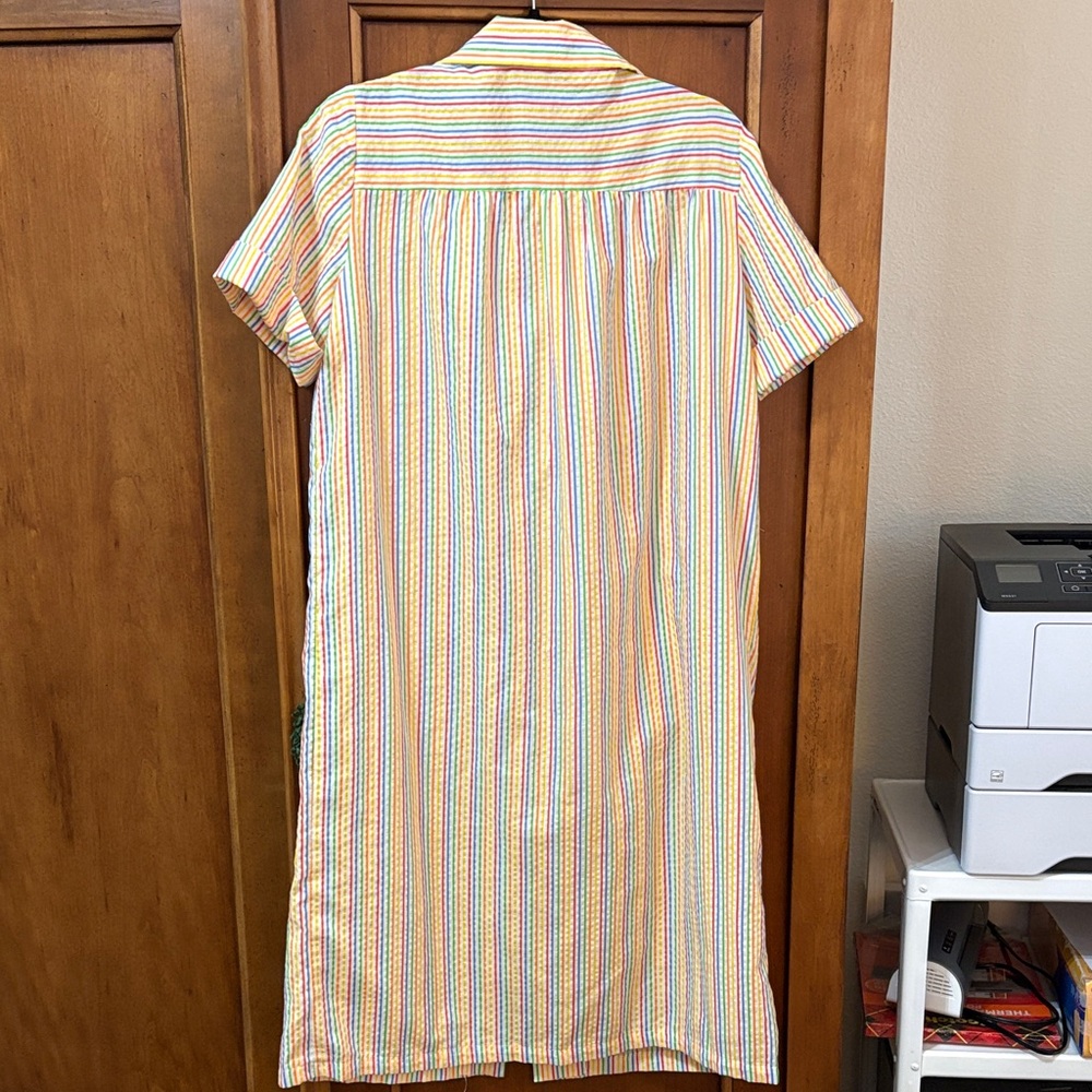 Pride -Inspired Multicolor Striped Button House D… - image 3